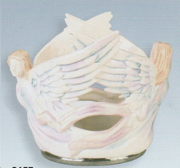 SCIOTO-Gießformen (2) - neu – mittleres Engel-Windlicht mit Einsatz – 10,2 cm hoch - USA