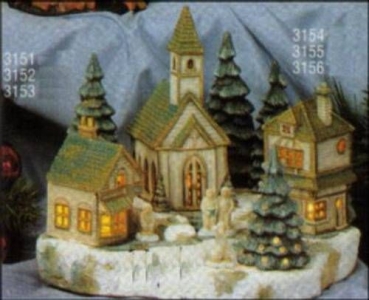 Figuren im 4er-Set zum kleinen Weihnachtsdorf – bis 5 cm hoch – Schrühware