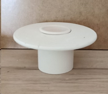 Pedestal Votive – Teelicht-Basis – mit Teelicht-Einsatz – 14 cm Ø – 7 cm hoch – Schrühware – Sonderangebot