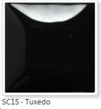 SC-015 – Tuxedo – MAYCO Stroke & Coat®  - Wonderglaze – halbtransparent bis deckend – glänzend  – NONTOXIC – lebensmittelgeeignet – 1.000 bis 1.305 °C - Cone 06 bis Cone 10 – 16oz = 472 ml