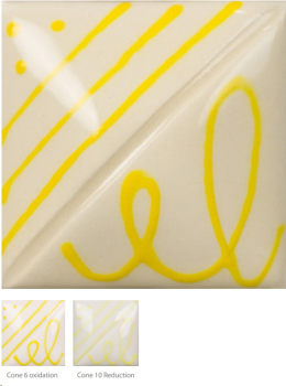 SG-407 – Yellow – MAYCO Designer Liner – NONTOXIC – 1.000 bis 1.305 °C - Cone 06 bis Cone 10 – 1,25 oz = 37 ml