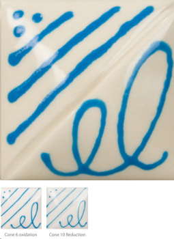 SG-410 – Bright Blue – MAYCO Designer Liner – NONTOXIC – 1.000 bis 1.305 °C - Cone 06 bis Cone 10 – 1,25 oz = 37 ml