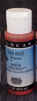 SH-602 – Toucan – Sheer Strokes – durchscheinend – Kaltmalfarbe von DUNCAN – 29,5 ml – Altbestand