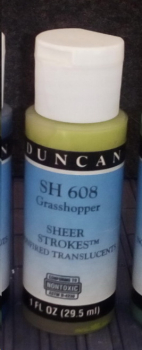 SH-608 – Grasshopper – Sheer Strokes – durchscheinend – Kaltmalfarbe von DUNCAN – 29,5 ml – Altbestand