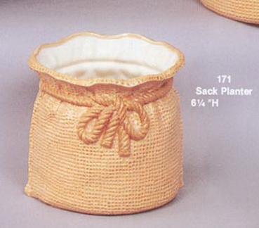 Sack-Pflanzer – 15,5 cm hoch – 16 cm Durchmesser – Schrühware