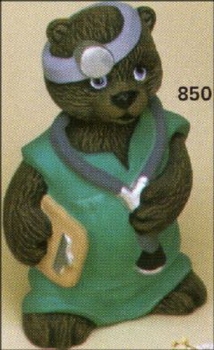 Doctor Bear – Teddy-Doktor – 18 cm hoch – Schrühware