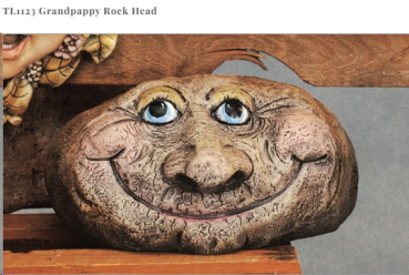 Steingesicht – Grandpappy the Rock Head – 25 cm breit – Schrühware