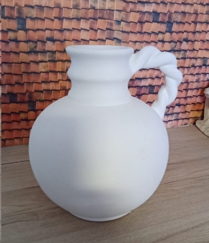 Großer rustikaler Krug – Vase – 24 x 24 cm – Schrühware