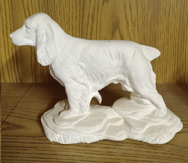 Stehender Hund – Cocker – 20 x 15 cm – Schrühware – Restbestand – Sonderangebot