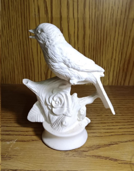 Vogel auf Ast – 13 cm hoch – Schrühware – Restbestand – Sonderangebot