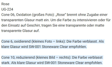 UG-224 – Rose  – MAYCO - FUNDAMENTALS - Underglaze - 1.000 bis 1.305 °C - Cone 06 bis Cone 10 – 472 ml