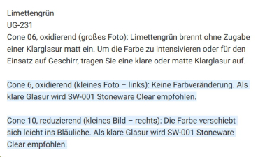 Preview: UG-231 – Lime Green – MAYCO - FUNDAMENTALS - Underglaze - 1.000 bis 1.305 °C - Cone 06 bis Cone 10 – 118 ml