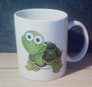 Namenstasse / Namensbecher – Schildkröte – 1 Motiv – mit Wunschtext