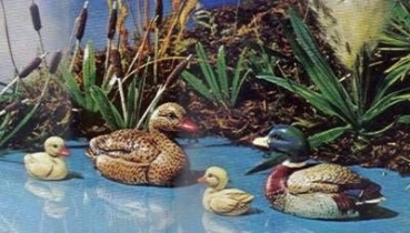 Enten im 2er-Set – bis 6,5 cm lang – Schrühware
