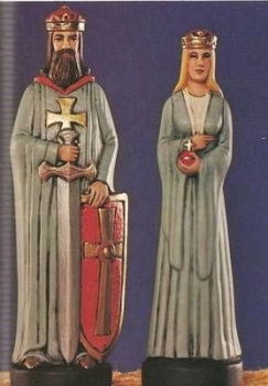 ALBERTAS-Gießform - neu – Schachspielfiguren König - Dame