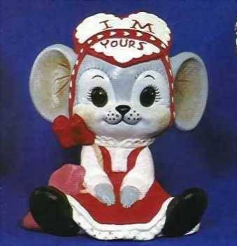 ALBERTAS–Gießform – neu – sitzende Valentins-Maus – 9 cm hoch