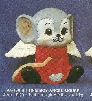 ALBERTAS–Gießform – neu – Maus-Engel – sitzender Junge  –10,2 cm hoch