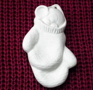 ALBERTAS–Gießform – neu – Maus im Handschuh – Ornament – Hänger – 9,2 cm – Design auf Vorder-​ und Rückseite