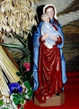 Madonna mit Kind – 34 cm hoch – Schrühware