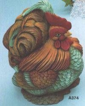 Hahn-Dose - 26 cm hoch - Schrühware