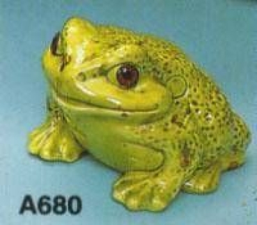 Spardose mit Stopfen - Frosch / Kröte – 9,5 cm hoch – Schrühware