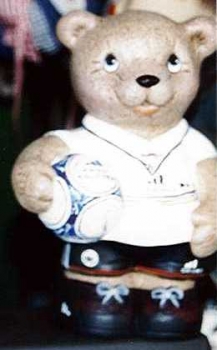Fußball-Teddy – 14 cm hoch – Schrühware