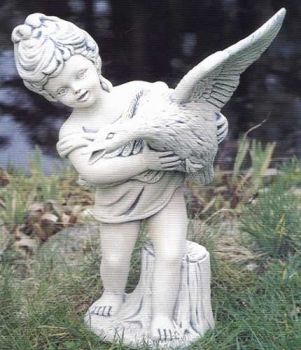 SCIOTO-Gießform - neu – Mädchen mit Gans – Gartenfigur – 45,5 cm hoch - USA