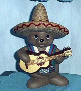 Mexican Boy Bear – Mexico-Teddy – 18 cm hoch – Schrühware