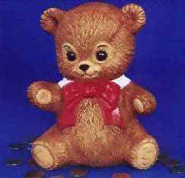Teddy – Spardose von ALBERTAS – mit Verschluss – Schrühware