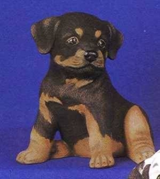 Sitzender Rottweiler - Welpe – Schrühware