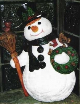 Großer Schneemann – 62 cm hoch - Schrühware