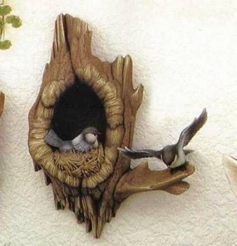 ClayMagic-Gießform - neu - Schwalben auf Ast - für Astloch bis 10 cm - ohne Form für Astloch 33 cm J-1175 - USA
