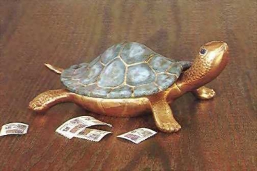 Schildkröten-Dose - klein - 19 cm lang - Schrühware