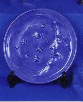 Teller mit Mond und Sternen – 24 cm Durchmesser . Schrühware