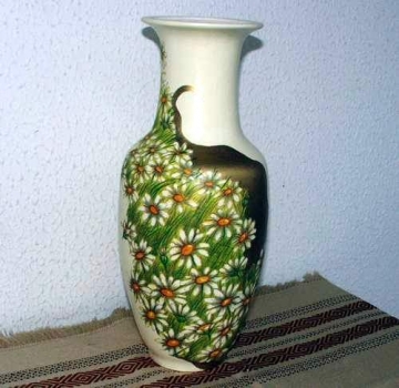 Vase – 35 cm hoch – Schrühware