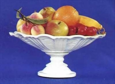 Obstschale / Vogeltränke mit Fuß - 37,5 cm Ø - 21 cm hoch – Schrühware