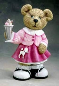 Teddymädchen mit Eis – 32 cm hoch – Schrühware