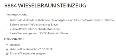 Wieselbraun – glänzend - 800 ml – Steinzeug-Glasur von BOTZ - Brennbereich 1.220 bis 1.280 °C - Kopie