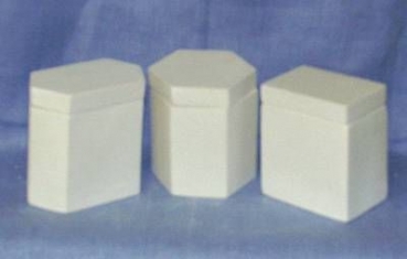 Teedosen im 3er-Set - je 12 cm hoch - Schrühware