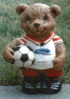 Fußball-Teddy – 14 cm hoch – Schrühware