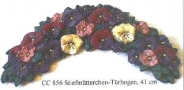 Stiefmütterchen – Türbogen – 41 cm breit – Schrühware