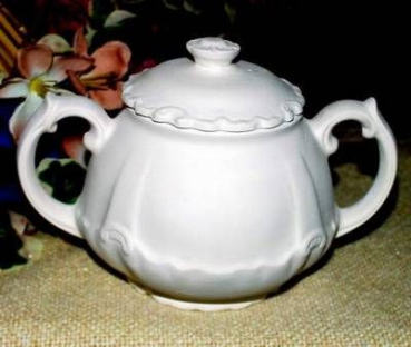 BAVARIA – Zuckerdose mit Deckel -  15,2 cm breit – 10,5 cm hoch – Schrühware