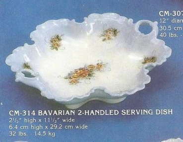 BAVARIA – Servierplatte mit Griffen – 29 x 6 cm – Schrühware – Sonderangebot