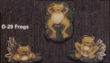 DONAS-Gießform - neu – Frosch-Magnete im 3er-Set – je ca. 6 cm – auch als Eindrückform geeignet – 17,8 x 19 cm – USA