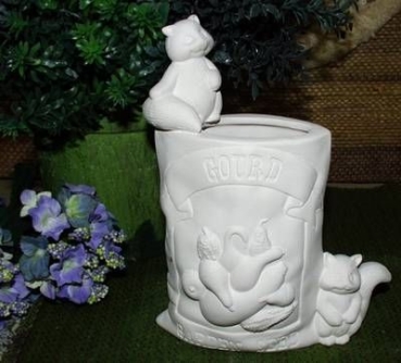 DONAS-Gießform - neu – Samentüte - 15 cm hoch – Flaschenkürbis mit Eichhörnchen – USA