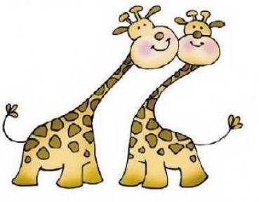 Decal - Giraffenpaar - 3 x 3,5 cm
