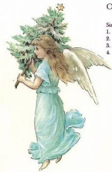 Decal - Christmas Angel - 2,5 x 1,25 cm