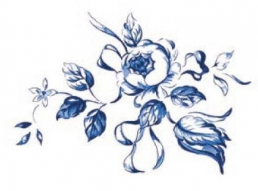Decal - Blume blau - 70 x 95 cm
