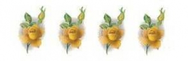 Decal - Yellow Rose  18 x 10 mm – Stückpreis