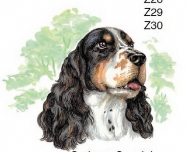 Keramik-Tasse - Becher mit Wunschname – Motiv: 1 x Hund / Springer Spaniel